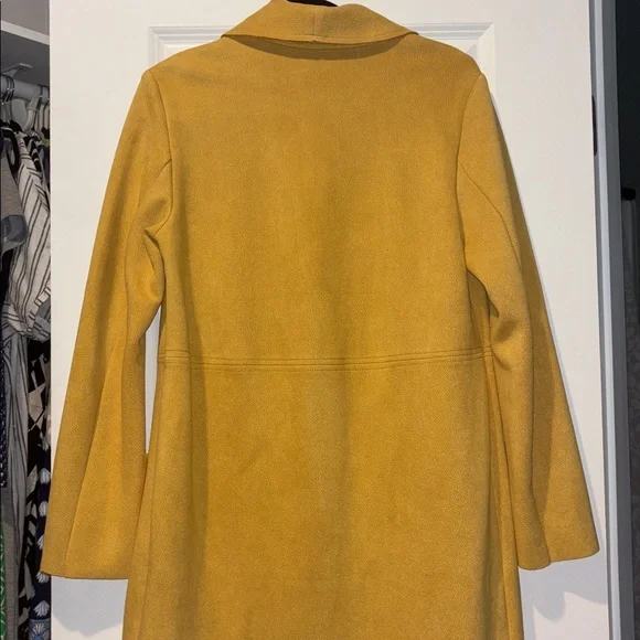 Joan Vass Mustard long jacket M - Picture 4 of 4